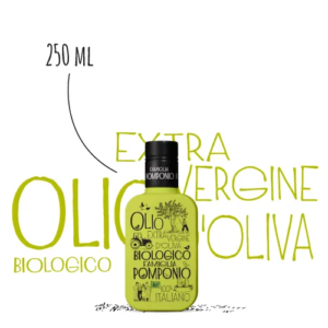 Olio Extra Vergine di Oliva Biologico - Bottiglia da 250ml - Famiglia Pomponio