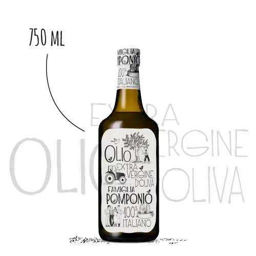 Olio Extra Vergine di Oliva - Bottiglia da 750ml - Famiglia Pomponio